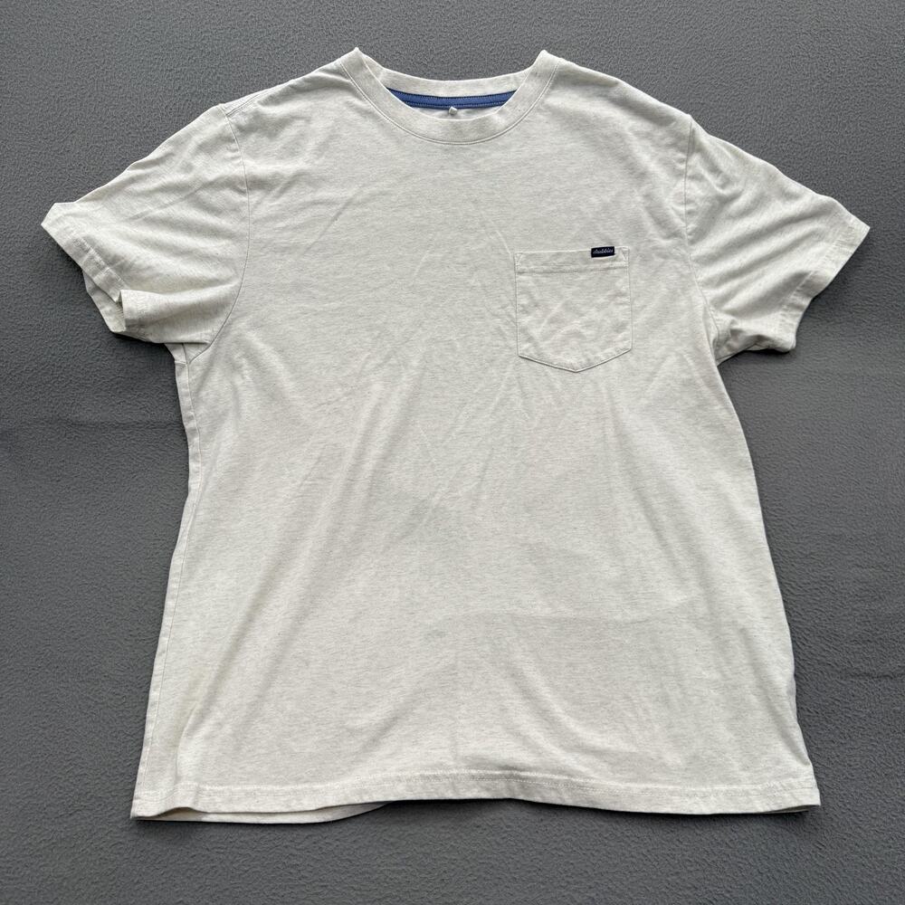 Chubbies Shirt‎ Mens Medium White Pocket Crewneck Tagless Cotton Poly Soft Basic